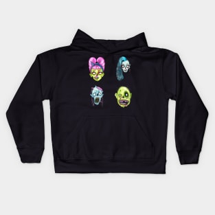 Halloween Terrible Zombie Face Pack 2 Kids Hoodie